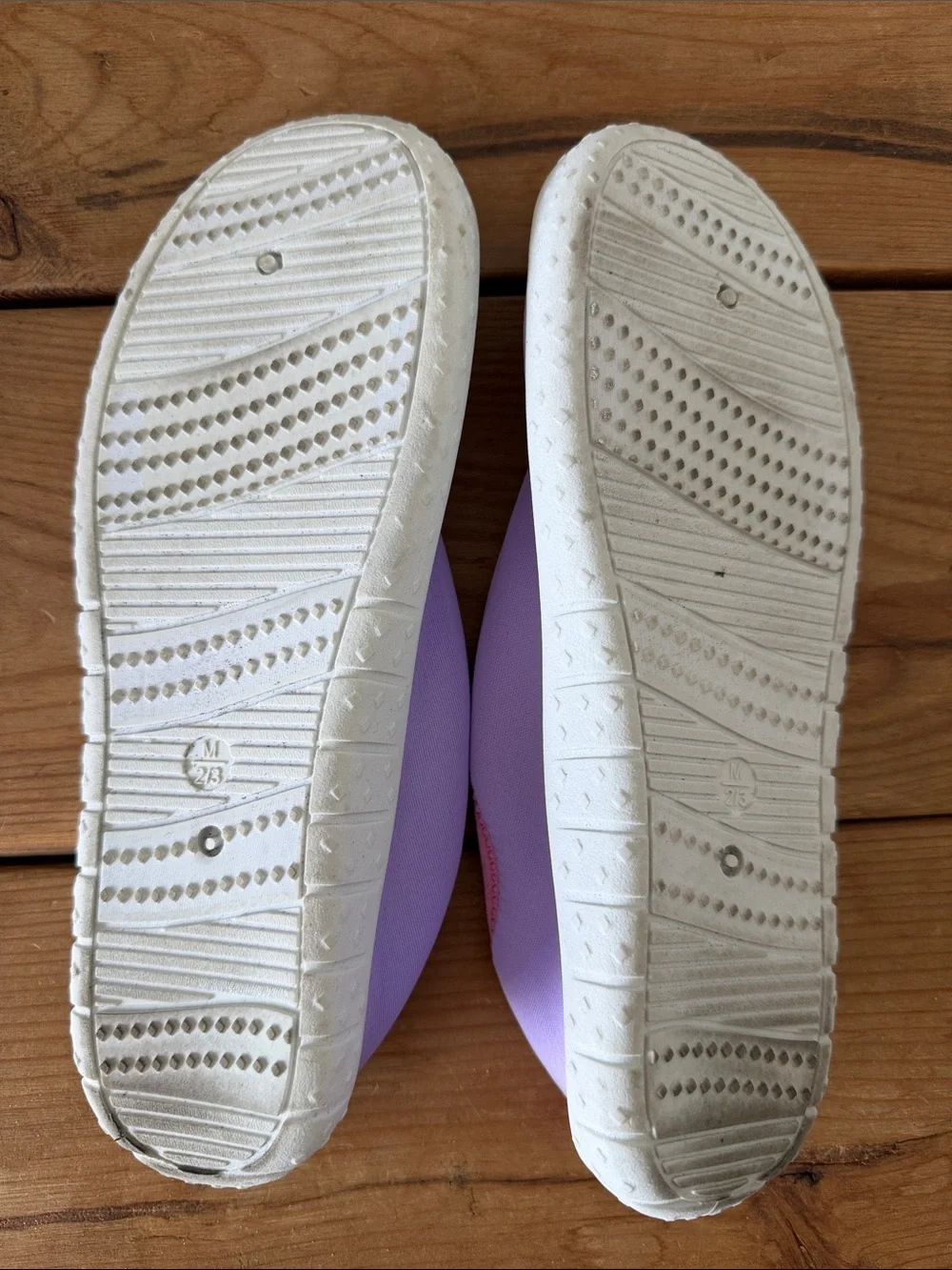 Cat & Jack Lilac Slip-On Water Shoes with Pink Accents
